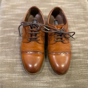 Youth Stacy Adams Tan Leather Oxfords
